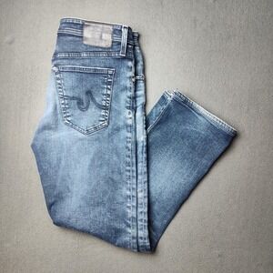AG Adriano Goldschmied Jeans Mens 31x29 Blue Everett Slim Straight Stretch Denim